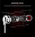 Auricolari cablati Cuffie stereo stereo in metallo in orecchio per Apple