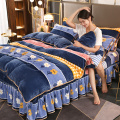 Beautiful Printed 3D Decorative stock bed skirt set