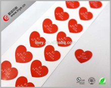 Custom vinyl sticker die cut heart shape die cut sticker China