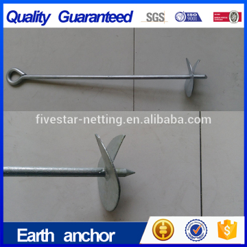 Ground helix earth anchor pole anchor