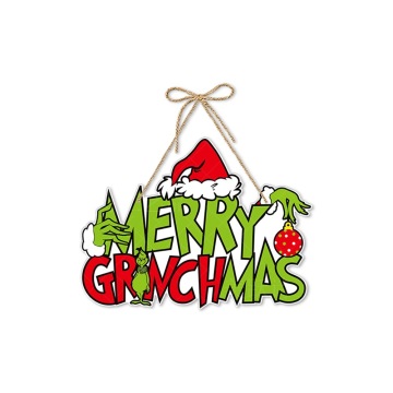 Wholesale Christmas Decorations: Grinch Paper Door Pendant Xmas Tree Hangers