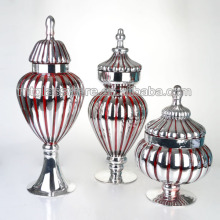 yes handblown glass apothecary jar with glass cover