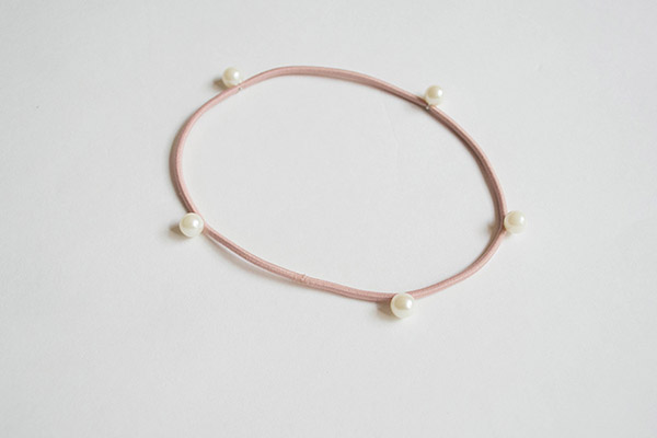 White Pearl Hair Rope Bracelet