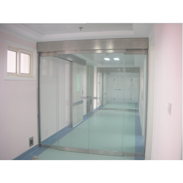 Automatic Stainless Steel Glass Double Sliding Door