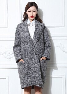 women hooded wool coat