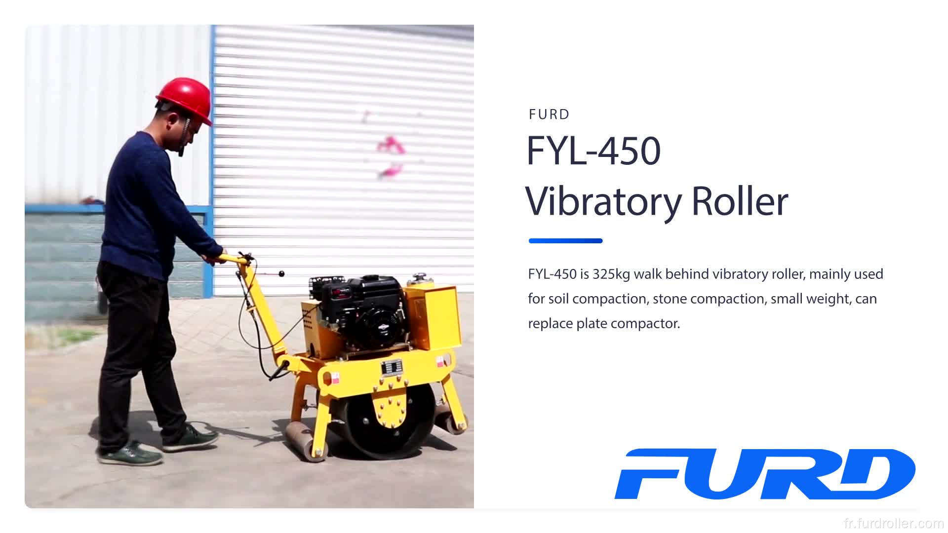 Compacteur de rouleau de poussoir fait main 200kg (FYL-450)