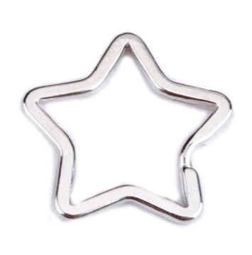 Fashion High Quality Metal Supplie Heart Shaped Split Keyring