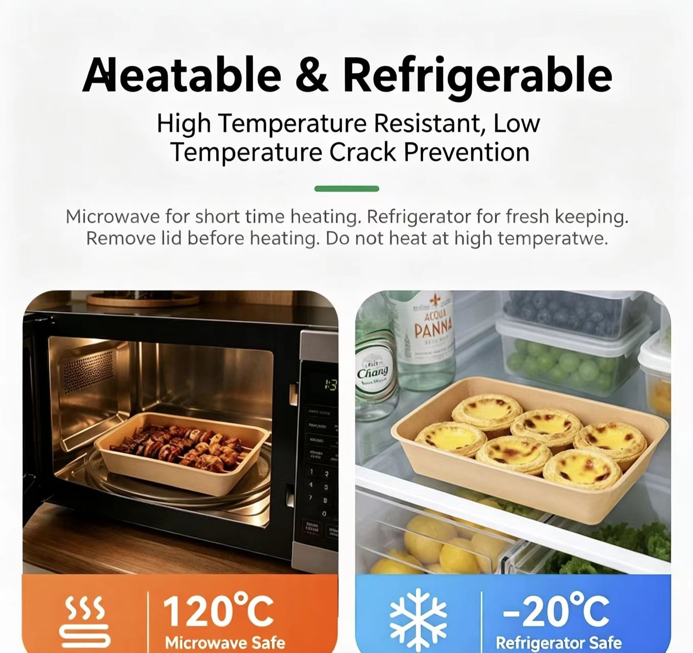 Baki Karton Tahan Minyak Grease-Resistant Paperboard Tray