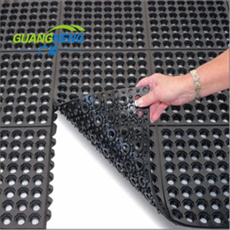 Interlocking Anti Slip Kitchen Anti Fatigue Rubber Hollow Mat