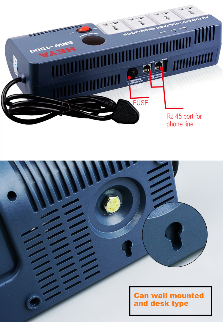 Home Portable Socket Type 1kva stabilizer 220v positive voltage protector regulator for home use