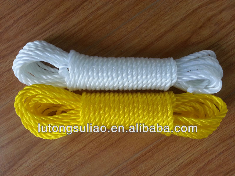 6mm 3 strands twisted polyethylene rope