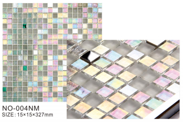 Ice series luxury glitter glass tiles cracking