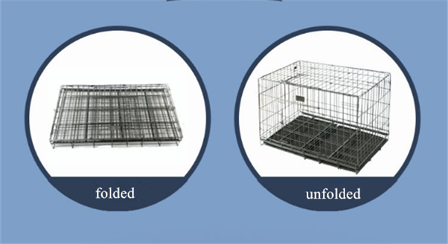 folded galvanized or pvc coated welded pet dog cage (factory)ISO14001