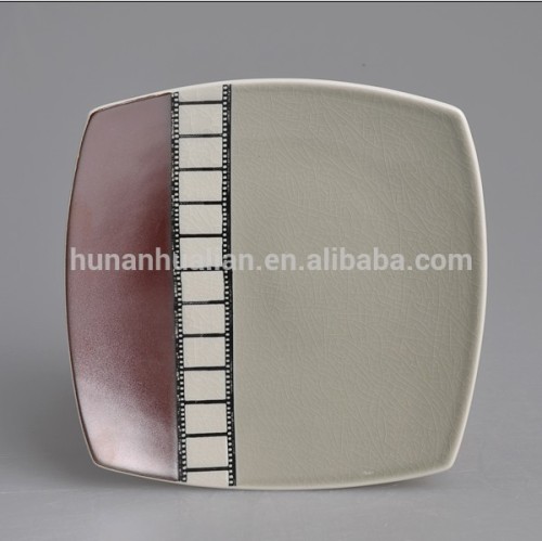 ceramic decorate dinner plate with custom design/ piezo ceramic plate/ cheap plain white ceramic plate