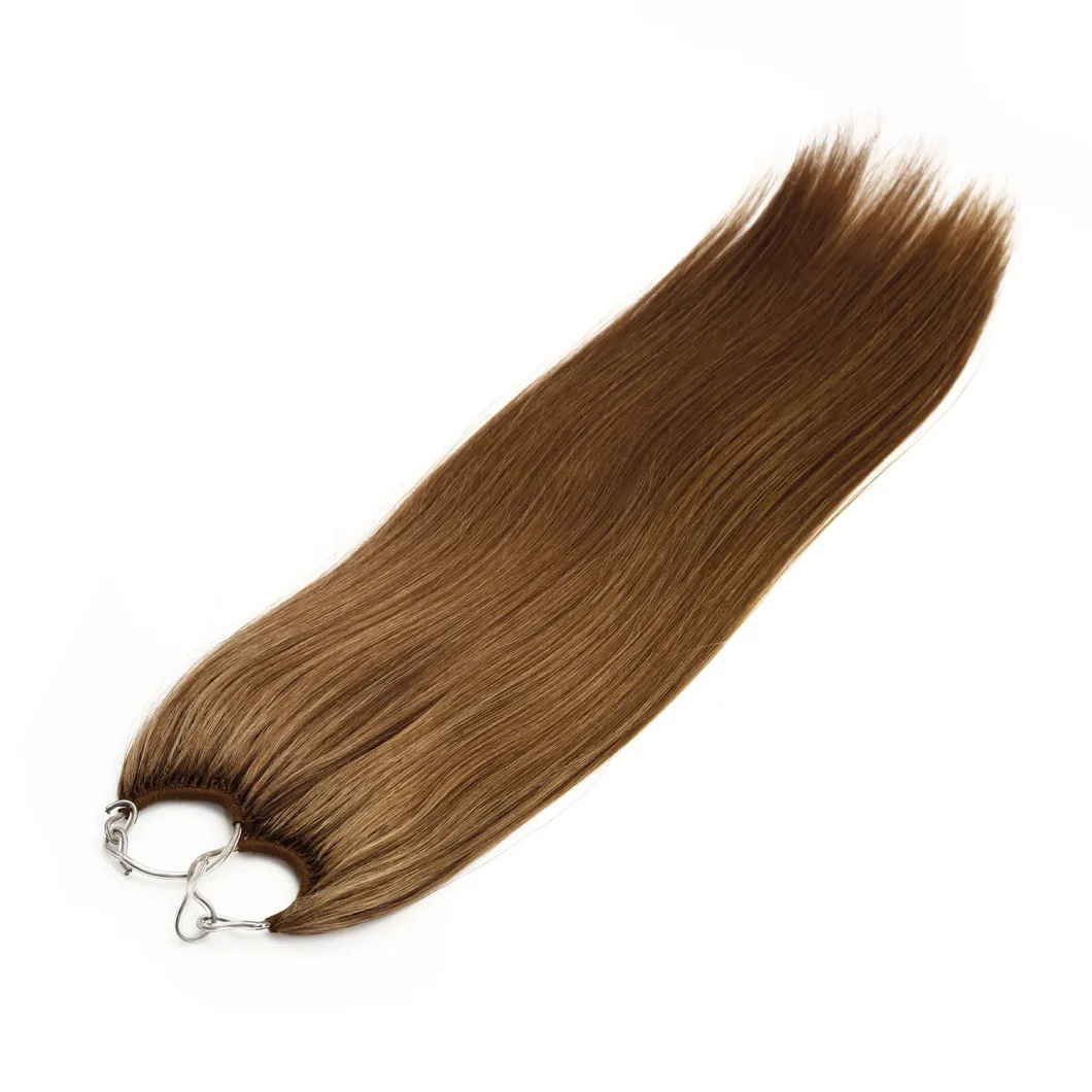 Best Quality Most Popular in Japan Korea Human Hair Remy Hair Virgin Hair Cotton Knot Thread No Tip Hair Extension Brown Color