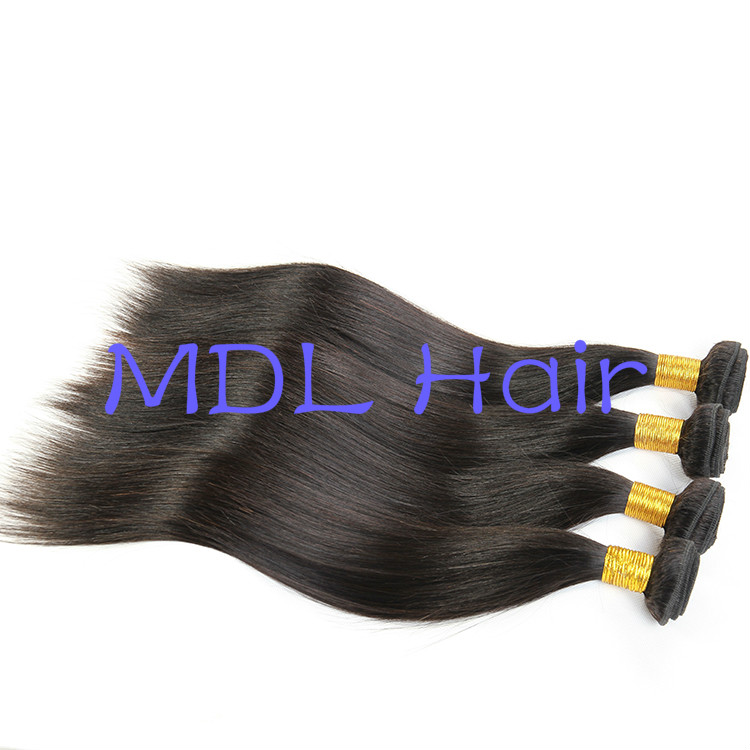 MDL hair cheap human hair brazilian silky straight bundles 100% unprocessed human hair extension 100g/bundle