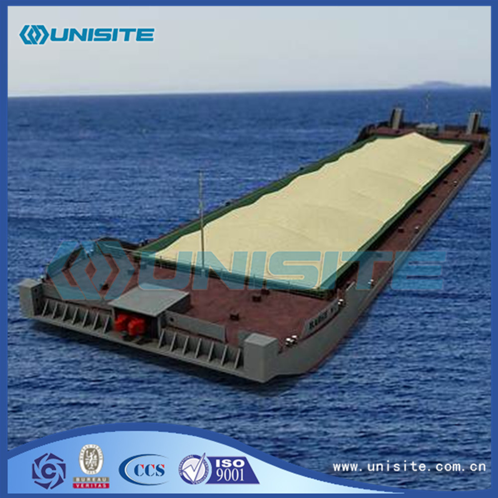 Sand dredging container barge