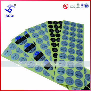 glossy lamination round sticker labels