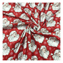 Christmas Cartoon Polyester Minky Fleece Fabric for Garments