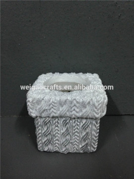 2015 new design white color resin christmas crib Ornament