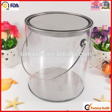 clear small round plastic can