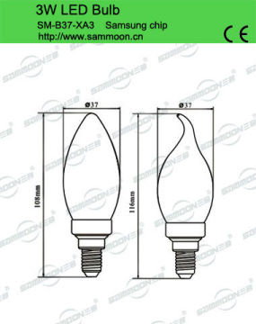 3W high quality LED candle light for dinner room_SM-B37-XA3