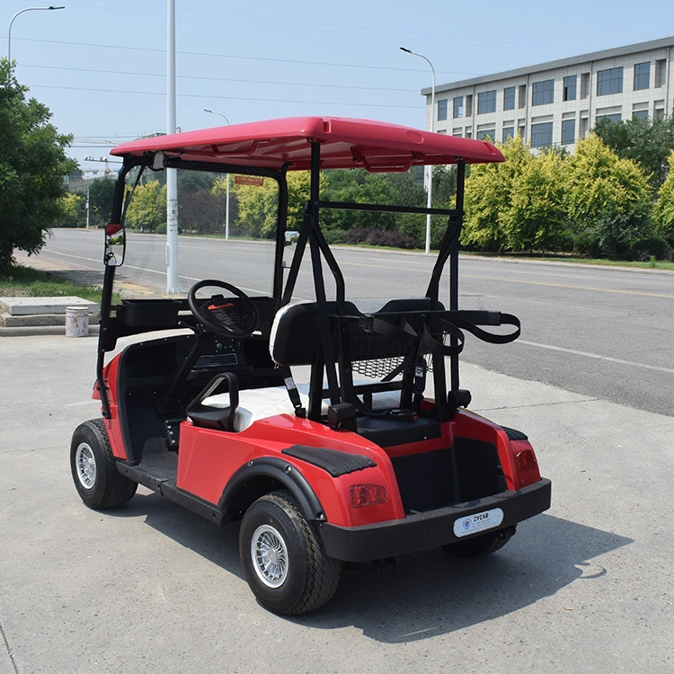 2 Seats Battery Powered Electric Sponge Seat with Safety Belt Per Seat Utility Mini Club Golf Carts with Ce Certificate