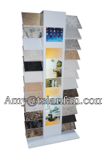 marble stone sample display tower quartz stone display rack