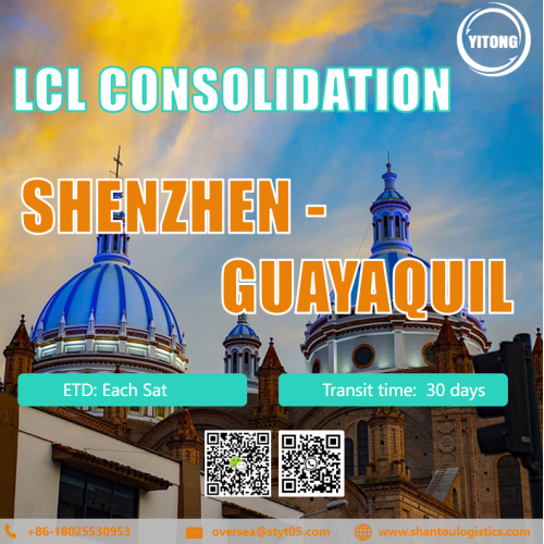 LCL 국제 운송 해상화물 서비스 Shenzhen에서 Guayquil까지