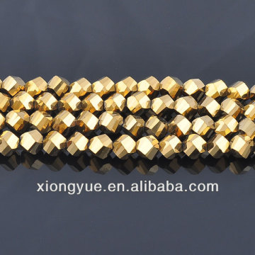 Wholesale Gold Plated Twist Glass Beads For Jewelry
