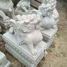 Garden Decor Life Size Marble Pi Yao Statue Sculpture