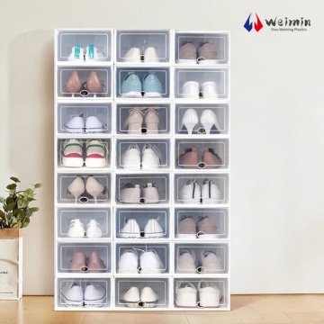 Anti-Oxidation Transparent Flip-Top Shoe Box Organizer