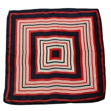 Double Sided Printed Satin Silk Scarf for Women