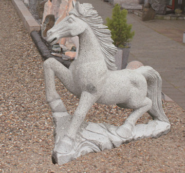 decorative horse stone statue