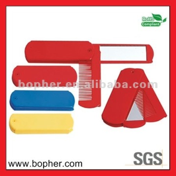 small foldable comb and mirror