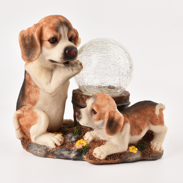 NHWS Amorphous Solar Panel LED Light: Colorful Dog-Shaped Outdoor Garden Lighting