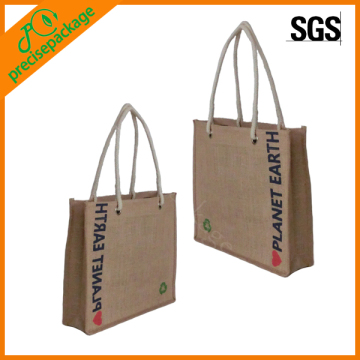 Handled Plain Jute Tote Bags for Shopping