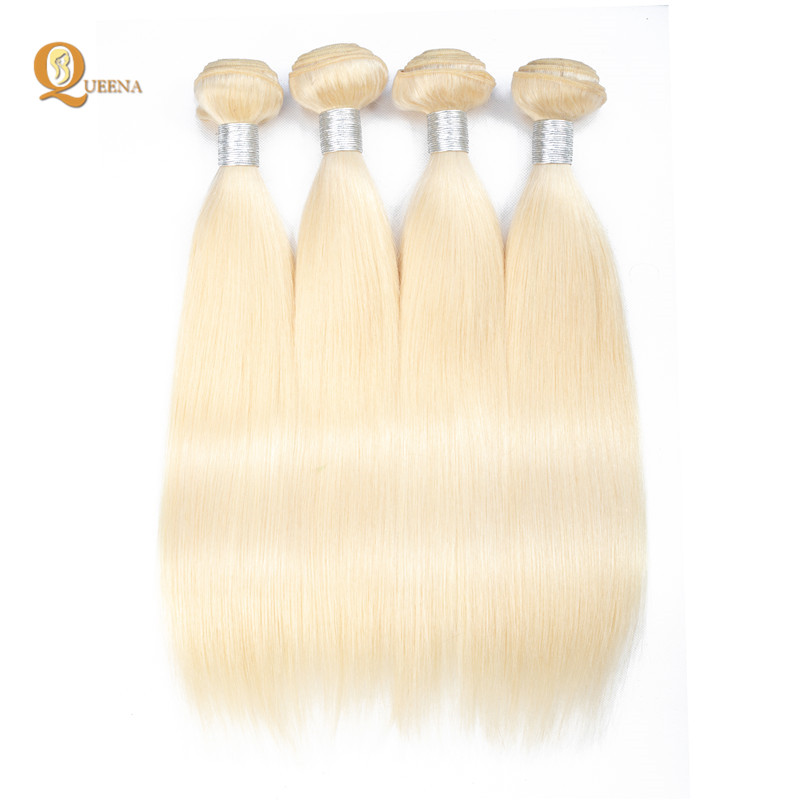 613 Blonde Color Human Hair Weave Human Hair Extension With Closure Blonde Hair Bundles