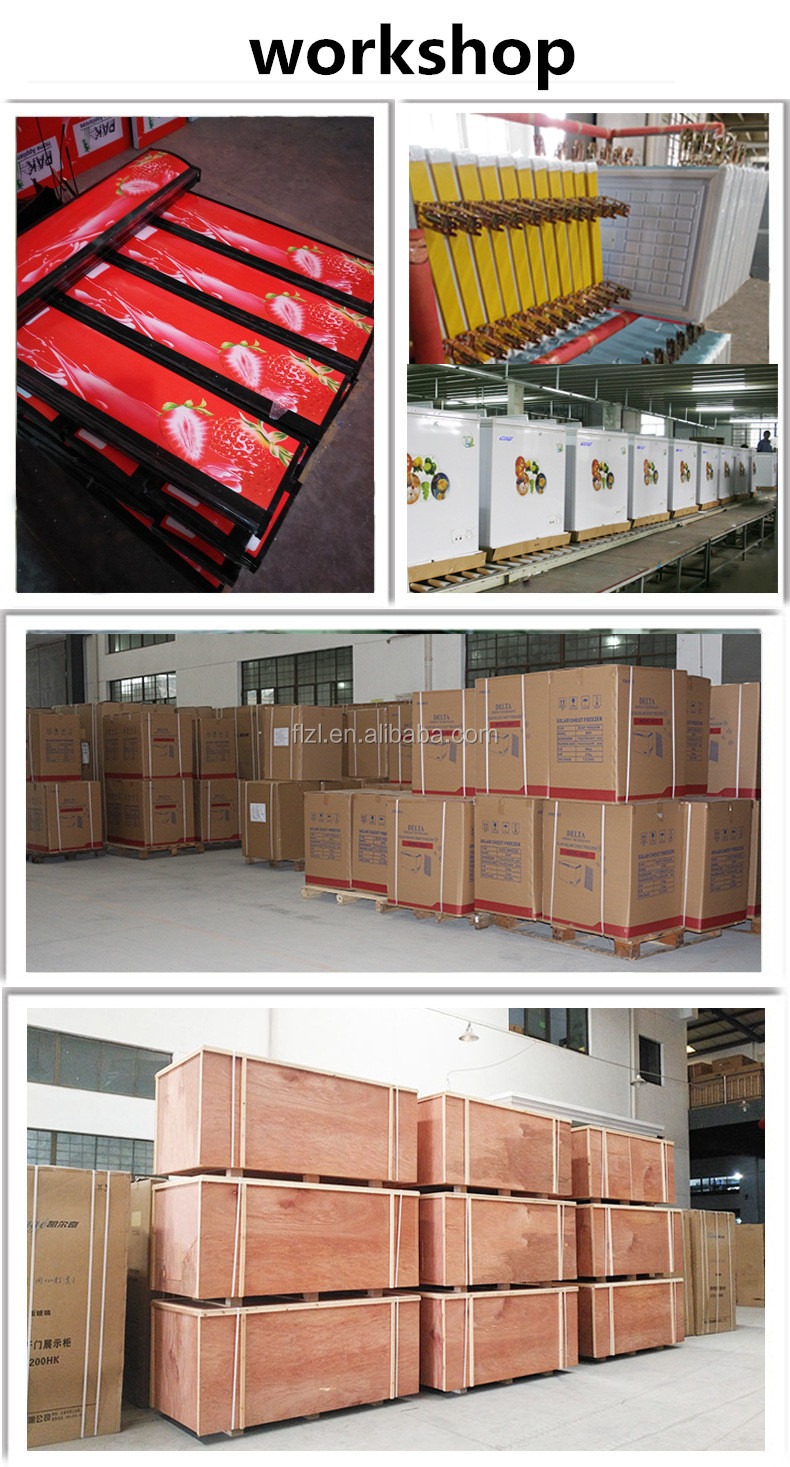 108L commercial glass double door freezer and refrigerator