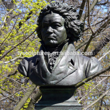 life size souvenir European design music genius bronze Beethoven bust statue for museum home ornament