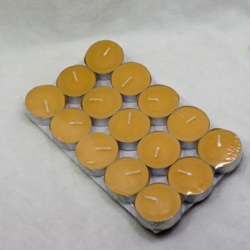 Unscented colored candles orange tea light candles