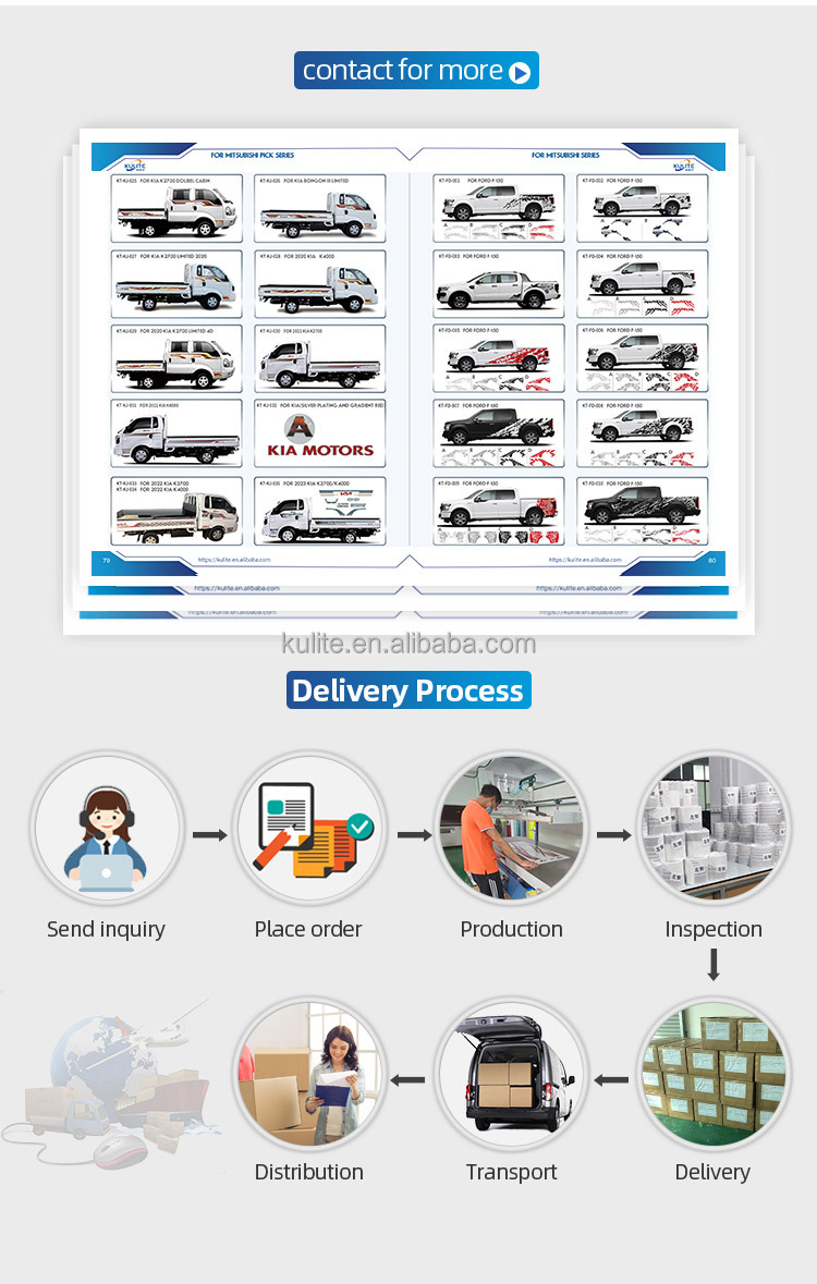 Sport Auto Sticker Racing For Ford  F-150 Body Side Stripe Decal Vinyl Car Body Sticker