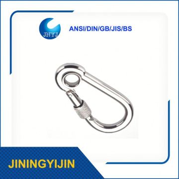 Carabiner With Eyelet And Safety Screw
