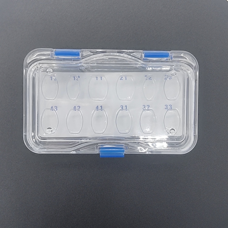 Plastic Clear  Elastic Dental Veneer Membrane Box for 12pcs Veneer Packing