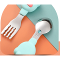 Silicone Baby Fork Spoon Set с корпусом переноски