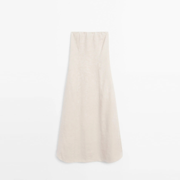 Women's long strapless dress