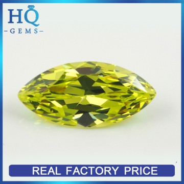 Lab created semi precious marquise zircon gems apple green cz rings