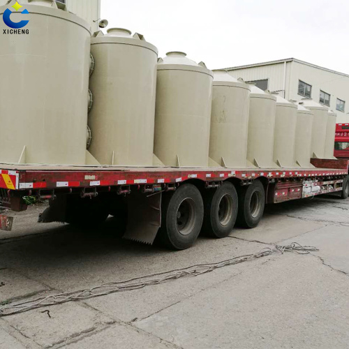 Exhaust gas purifying tower