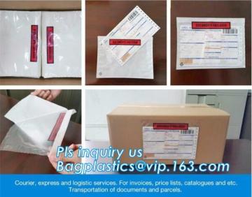 adhesive printed Fedex packing list envelope for documents, postal self adhesive packing list enclosed plastic envelopes manufac