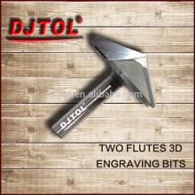 TWO FLUTES 3D ENGRAVING BITS CNC TOOLS